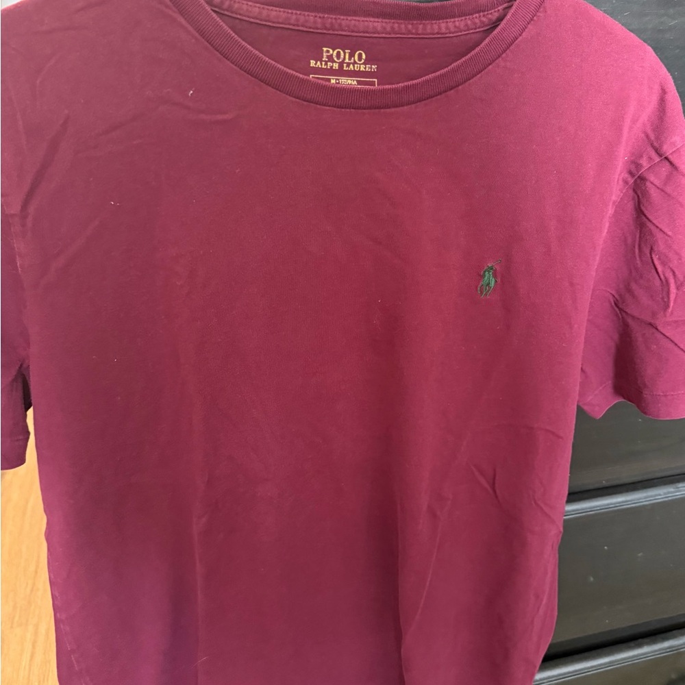 Maroon Ralph Lauren logo T shirt